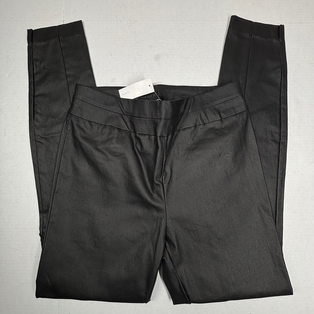 NY&C Womens Faux Leather Leggings Pants Black Medium‎ 30X29 Sexy Party Retro NWT